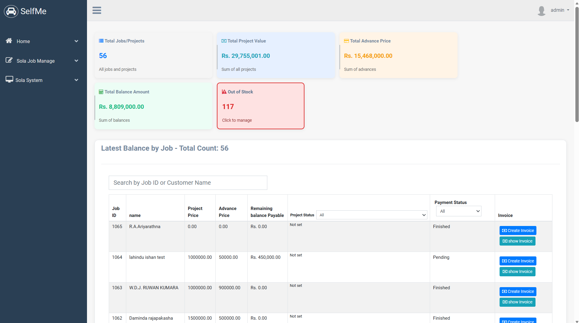 SELFME Solar Service Management System
