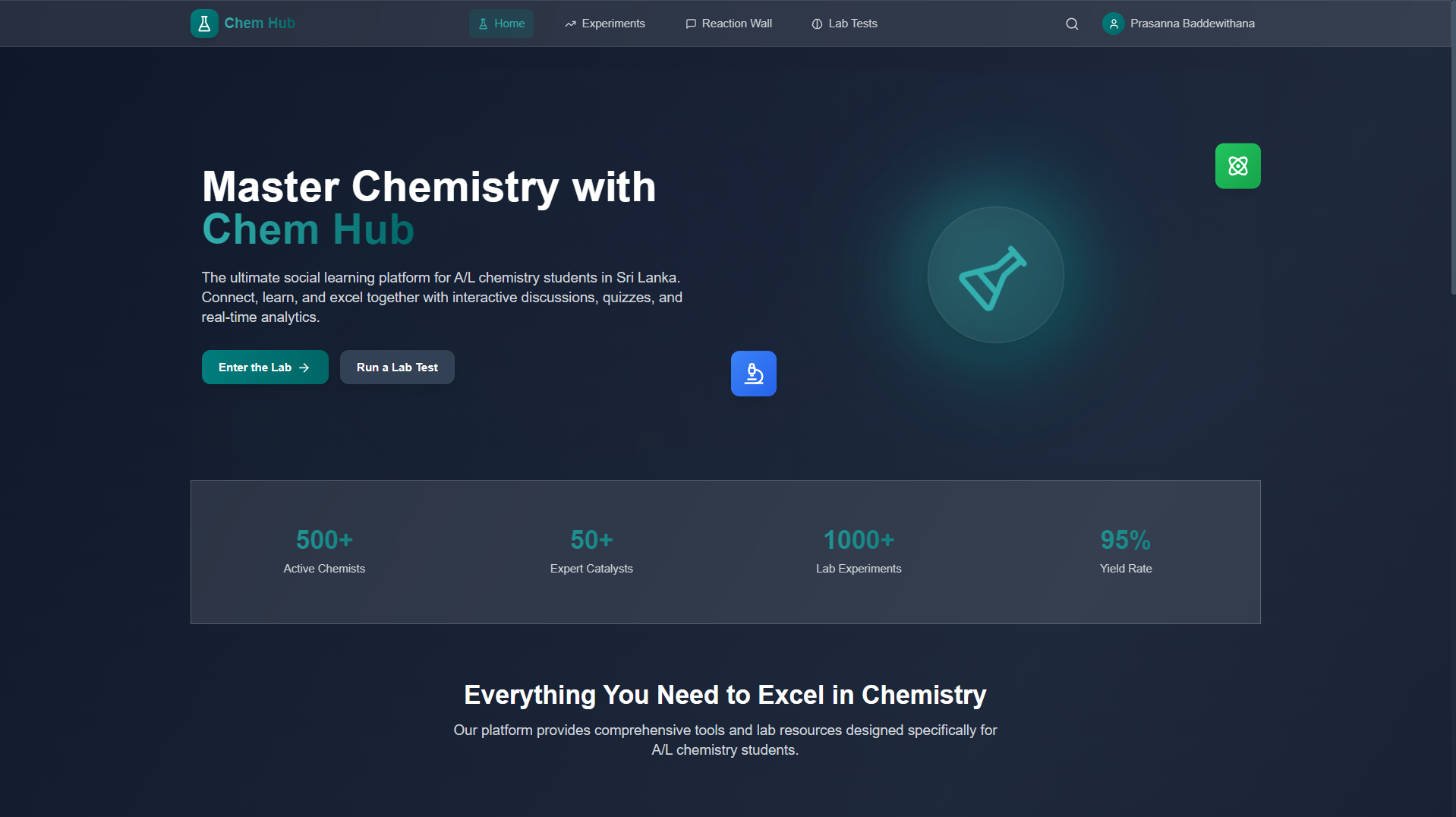Chem Hub - a comprehensive educational platform LMS for chemistry students